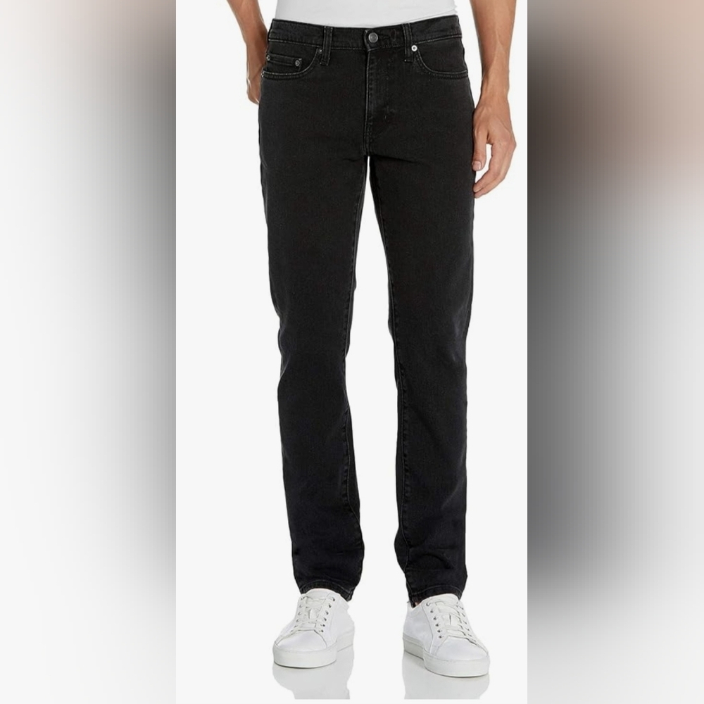 Amazon Essentials Men's Slim Black Jeans 35W X 28L
